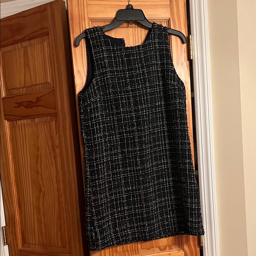 She + Sky Black and White Tweed Mini Dress